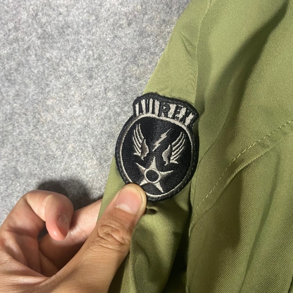 AVIREX Dragon Parachute Military Jacket Mens XL Olive Green Embroidered NWT - Picture 9 of 16